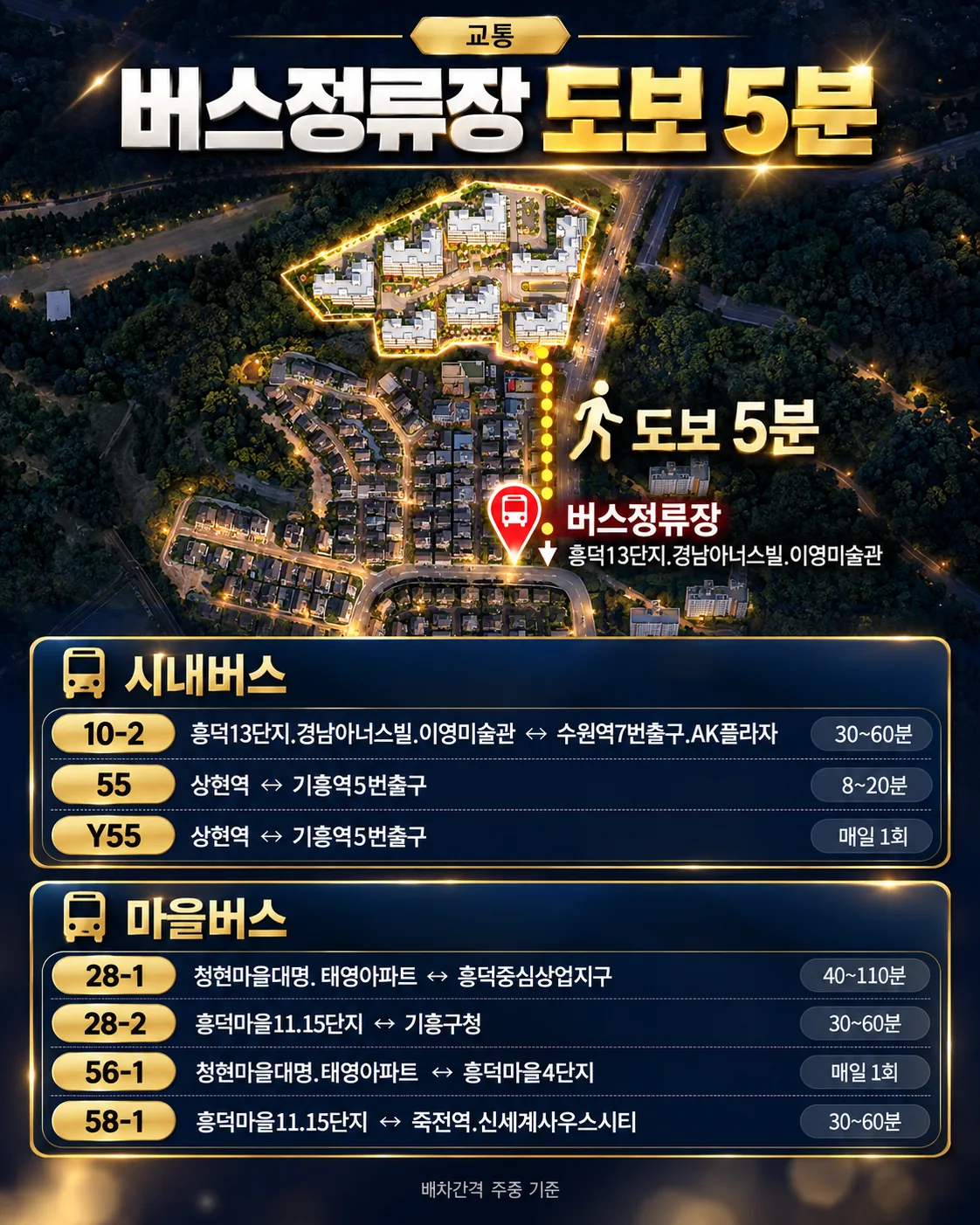 용인 기흥 라온프라이빗 아르디에 입지환경 - 버스정류장 도보 5분